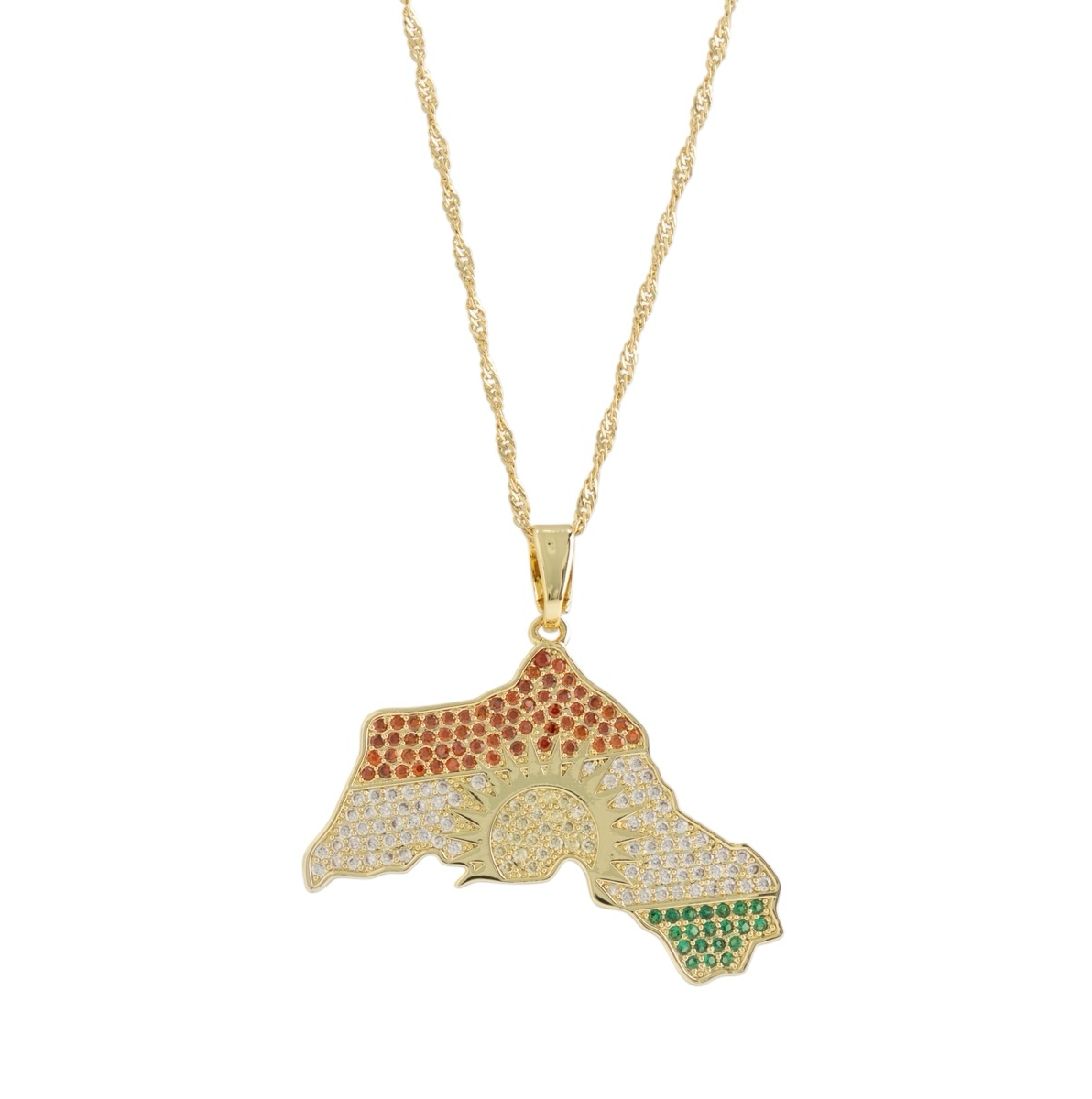 Kurdistan-Halskette, 18 Karat vergoldet | Damen