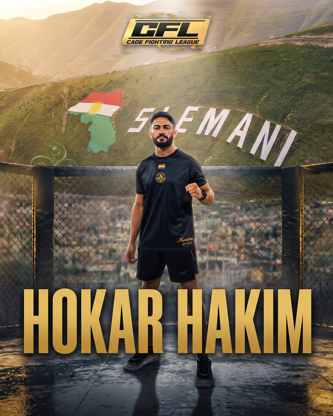 Serkeftin îro hokar_hakim li cage_fighting_league