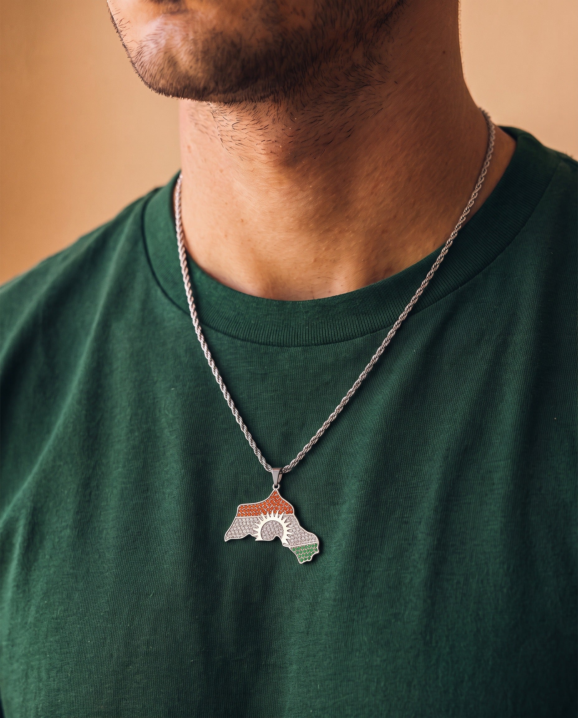 Kurdistan Necklace Silver Plated | Men