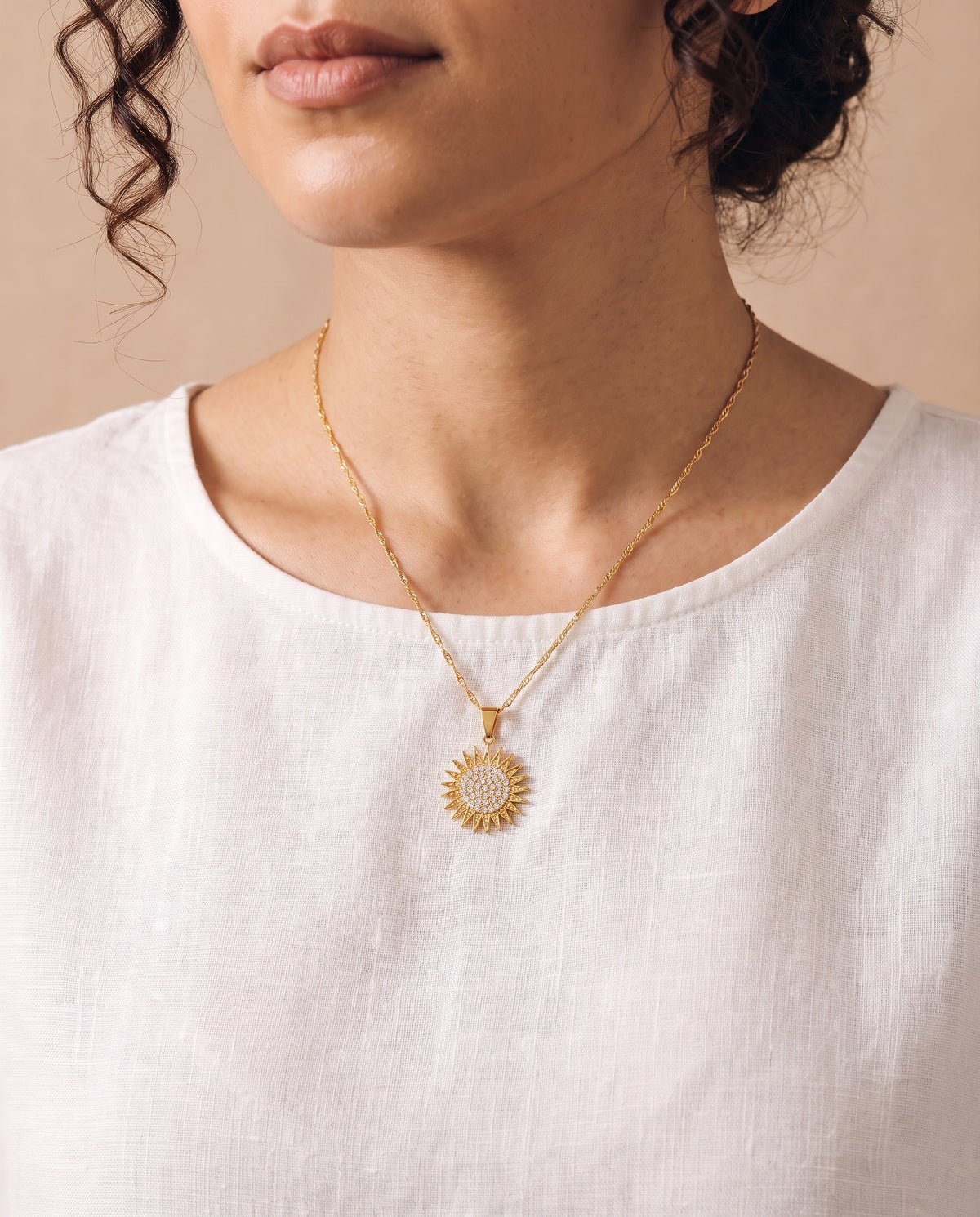 Kurdistan Sun Necklace 18K Gold Plated | Women