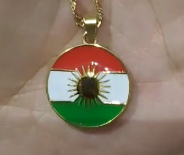 Kurdistan Flag Necklace 18K Gold Plated | Women