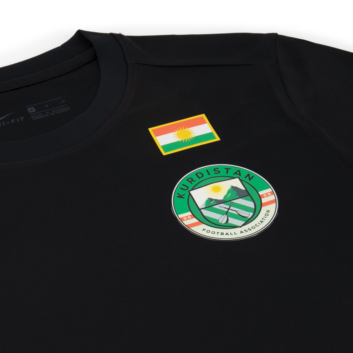 Kurdistan-Shirt-Black-Football-Detail